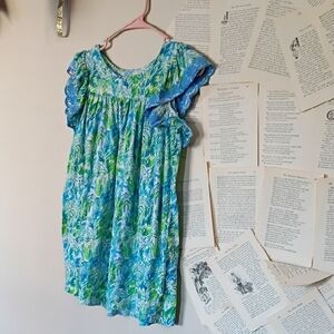 Lilly Pulitzer Blue and Green Dress